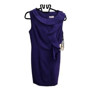 NWT Calvin Klein Purple Midi Calvin Sleeveless Dress Sz 4